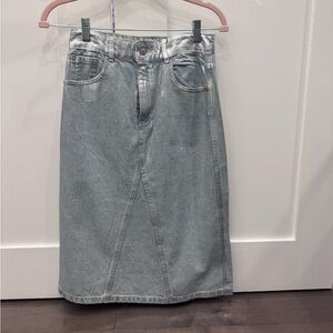 Zara Kids Gray Denim Skirt